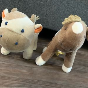 Gymboree horse & cow stuffed animals
